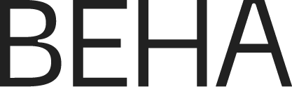 The image shows the word "BEHA" in bold, black letters on a transparent background.